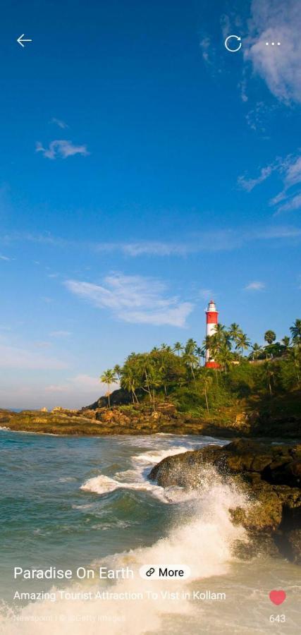 Hotel CocoBeach Kovalam Bagian luar foto